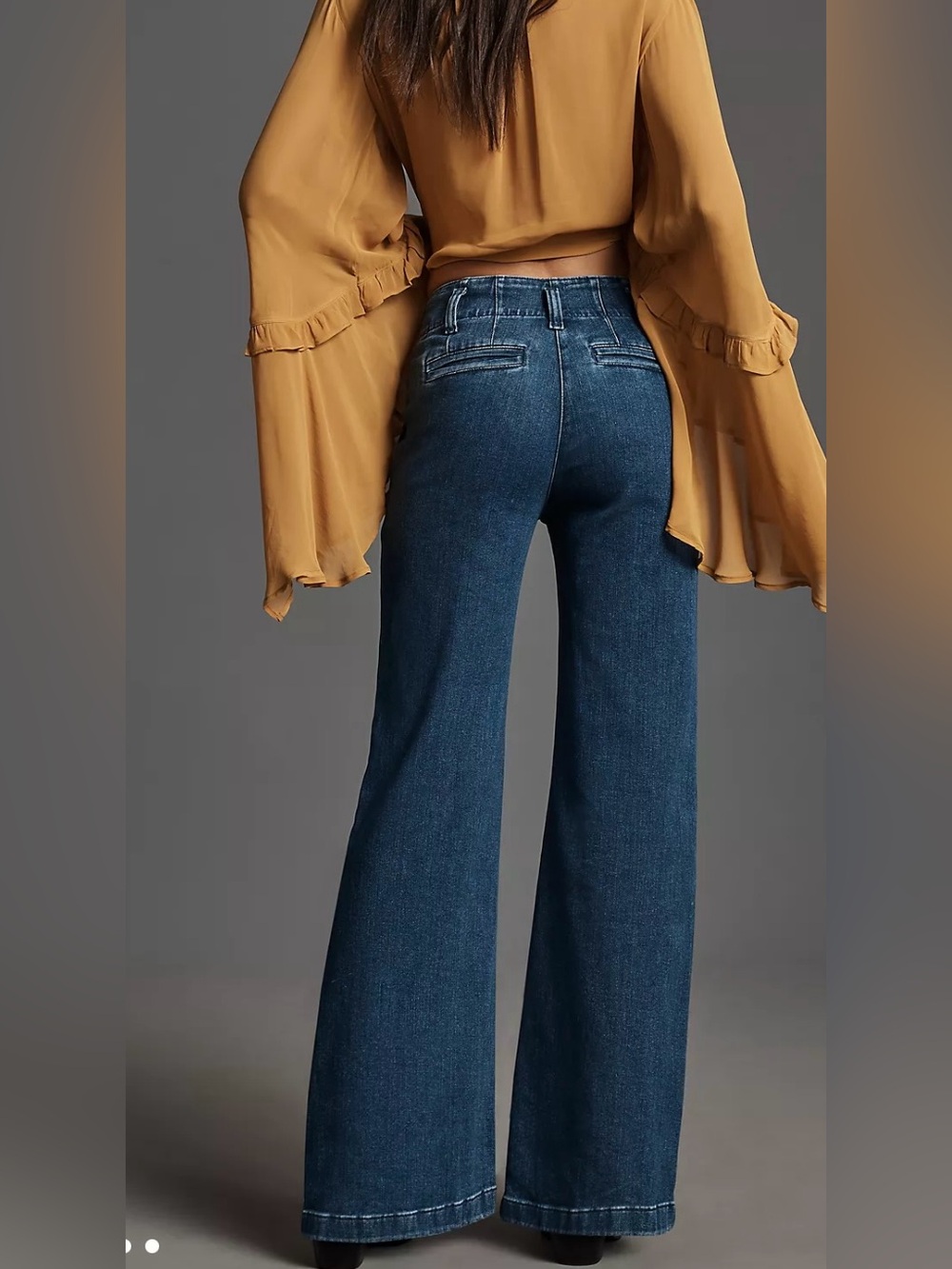 Maeve by Anthropologie The Naomi High-Rise Flared Wide-Leg Jeans size 30 - Picture 3 of 13